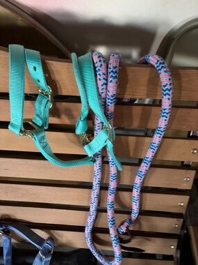 Average horse size Weaver halter with matching lead rope